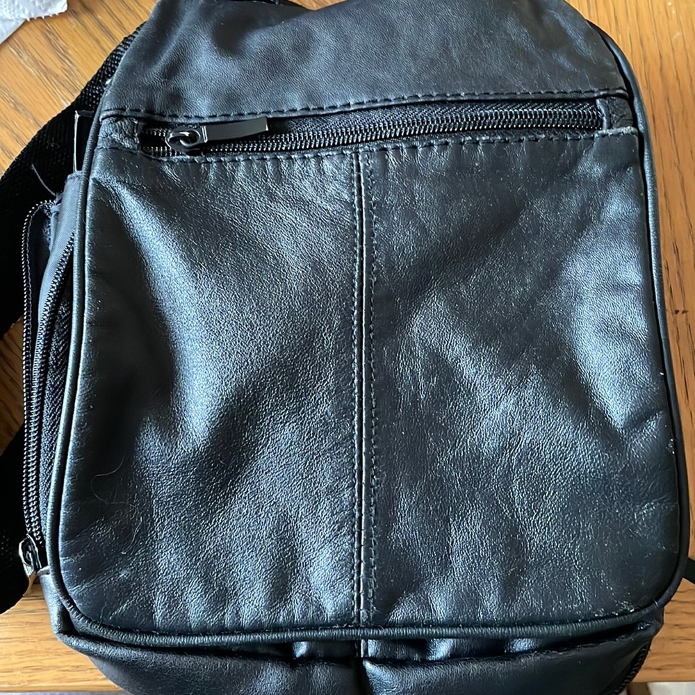 Shoulder Bag Black Leather